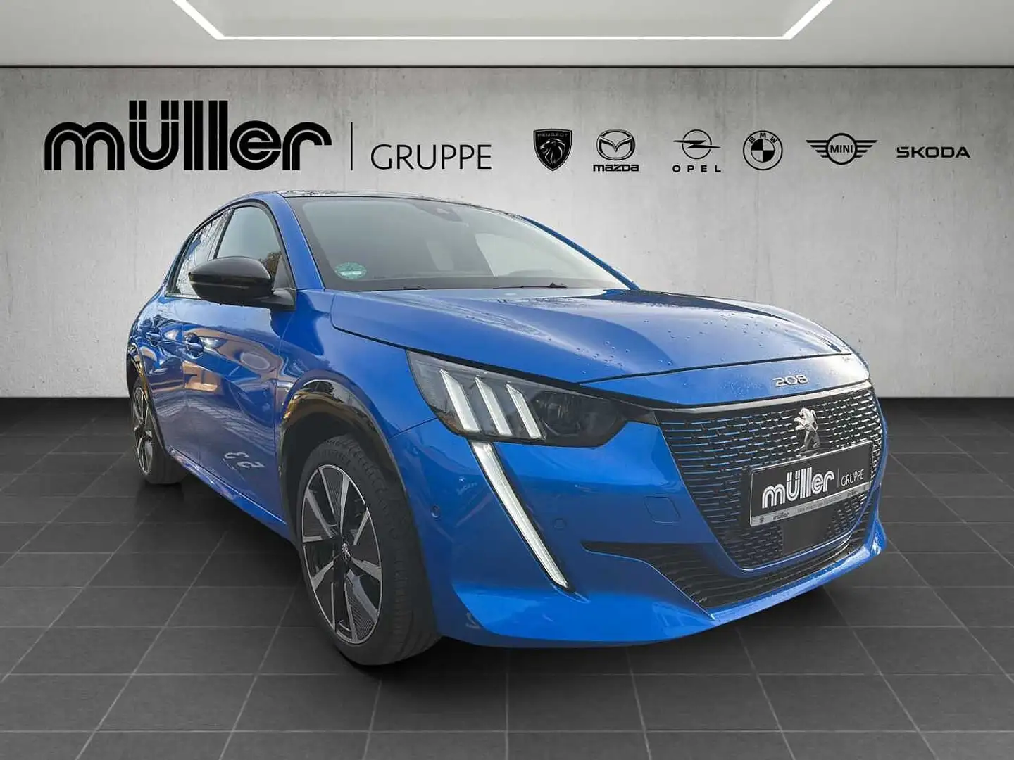 Peugeot 208 Elektro Elektromotor 136 GT Pack Blau - 2