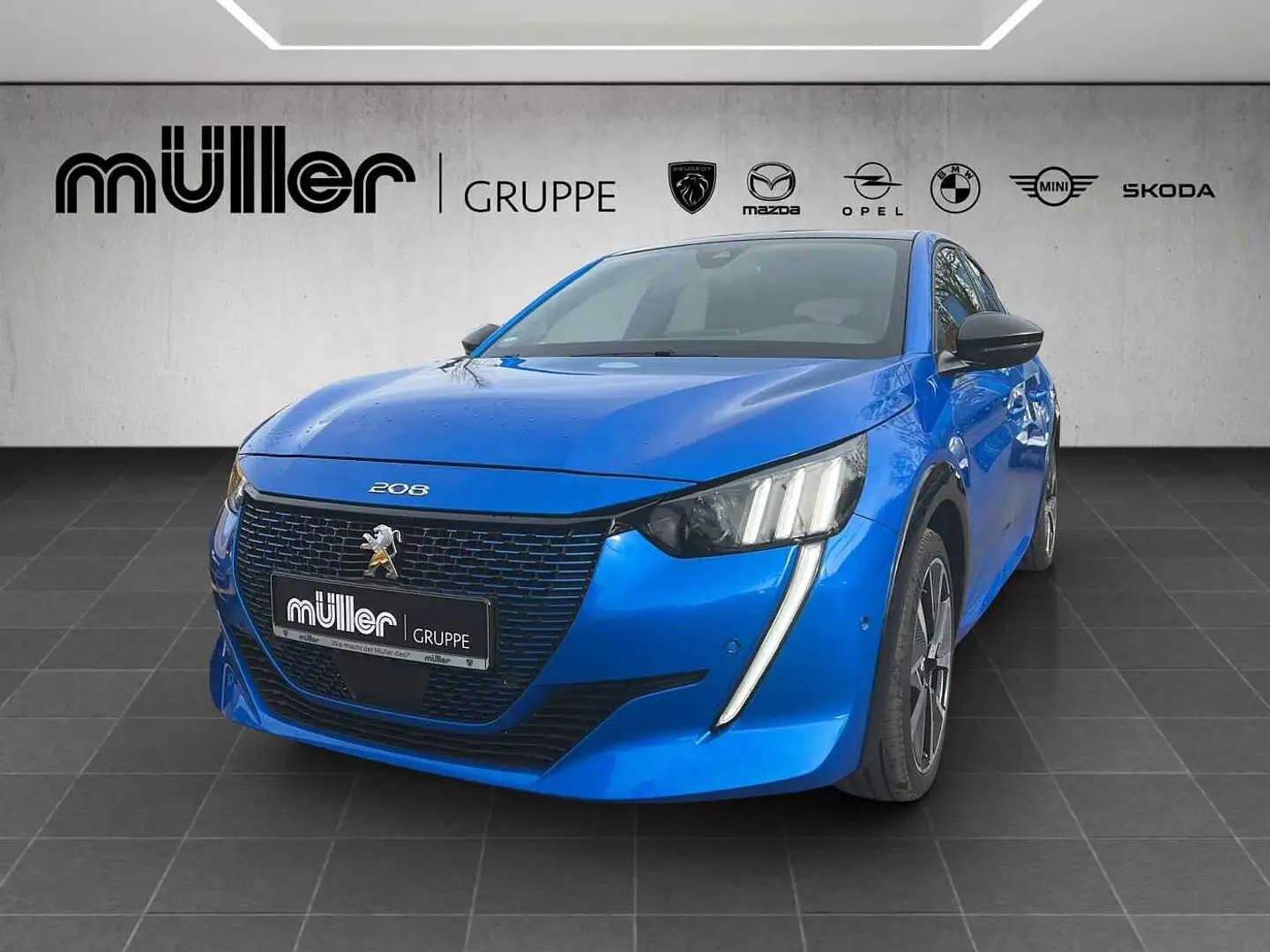 Peugeot 208 Elektro Elektromotor 136 GT Pack Blau - 1