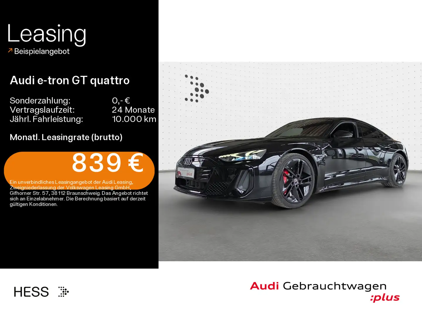 Audi e-tron GT e-tron GT S quattro*LASER*PANO*21ZOLL*HUD*LEDER* Negro - 1