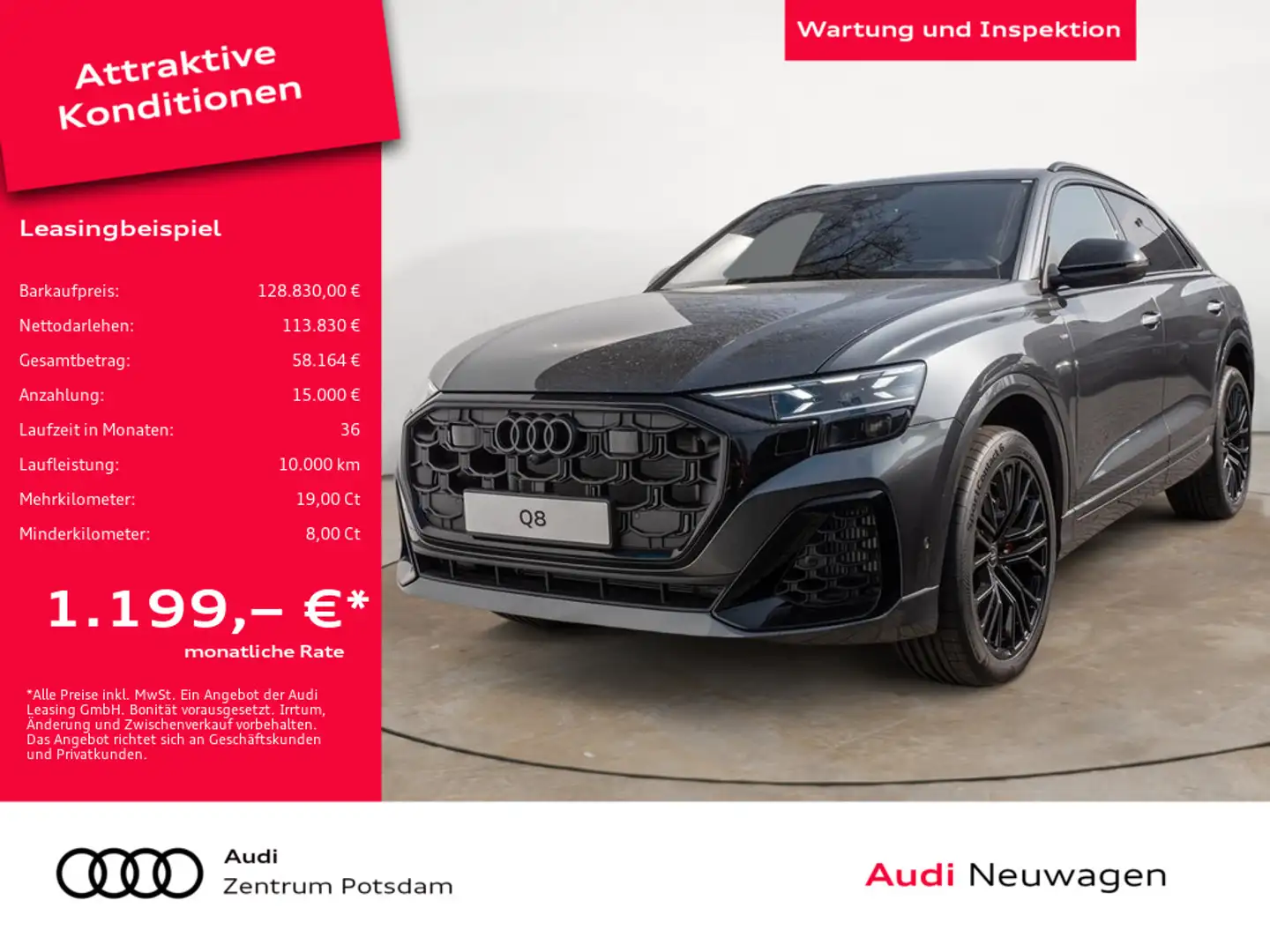 Audi Q8 SUV 60 TFSI e quattro LASER SITZBELÜFTUNG Gris - 1