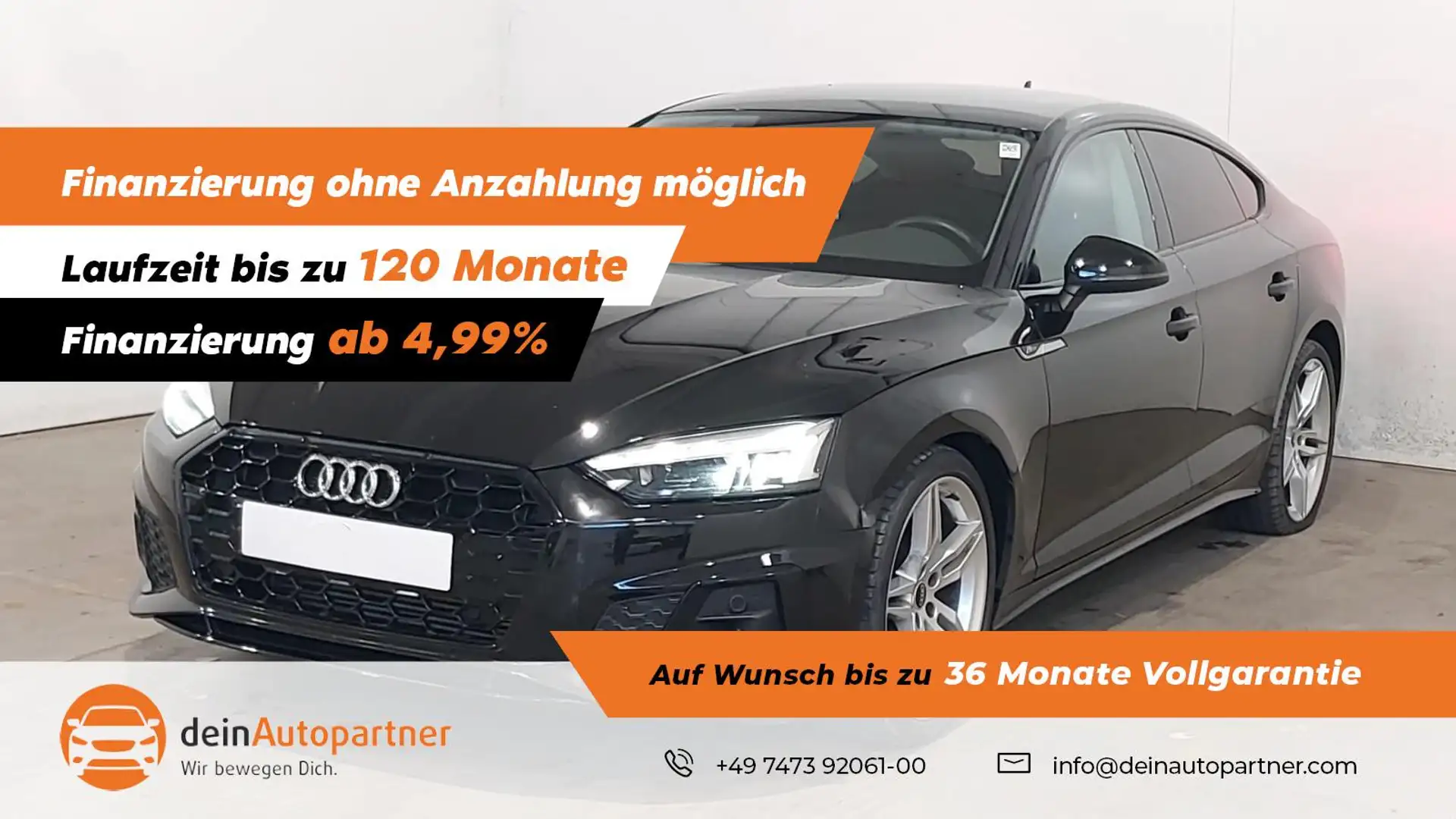 Audi A5 Sportback 40 g-tron S line NAVI/MATRIX LED/RFK/PDC Schwarz - 1