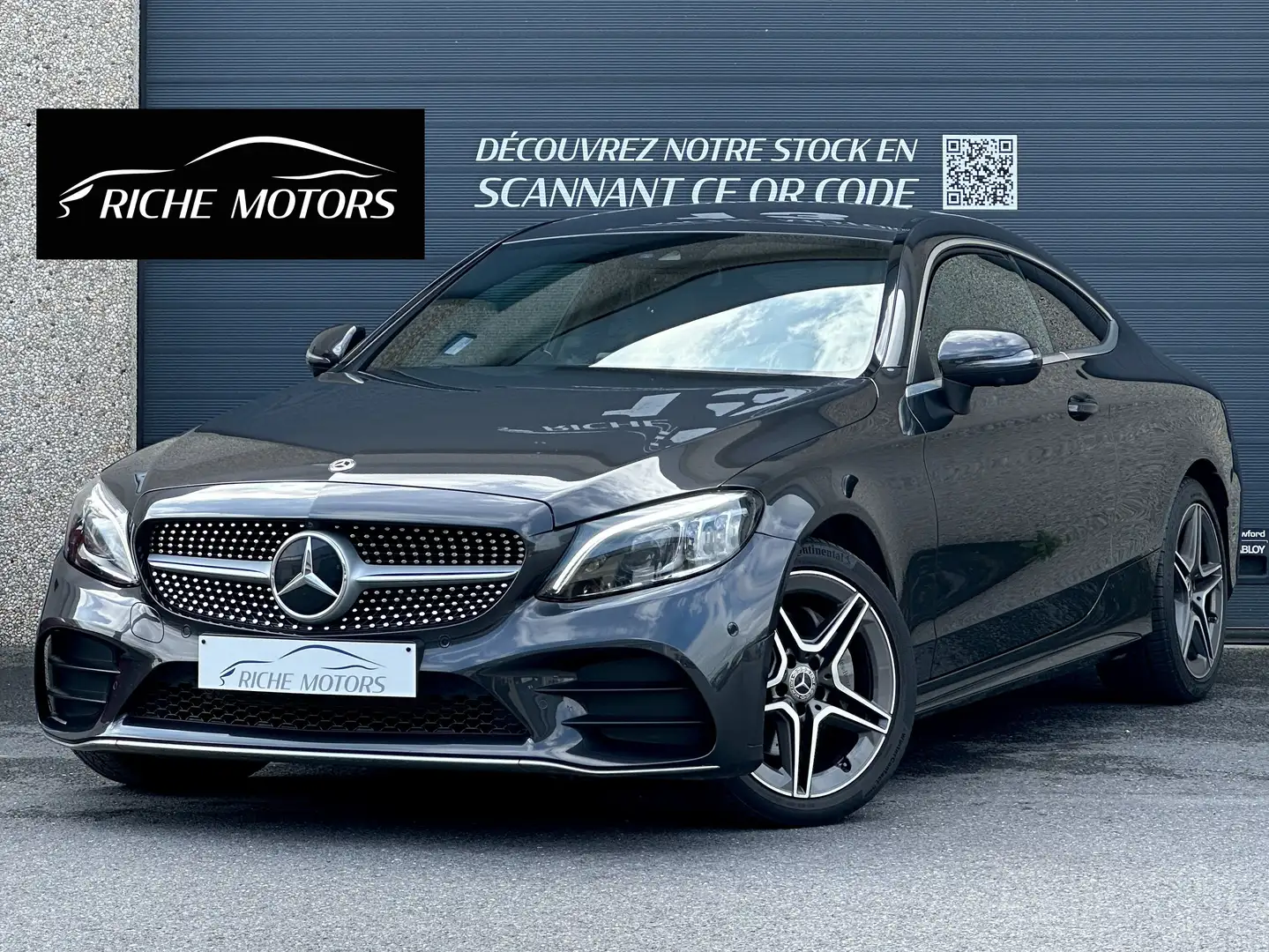 Mercedes-Benz C 200 Coupe 4Matic MHE / AMG / 360° Caméra / LED Grijs - 1