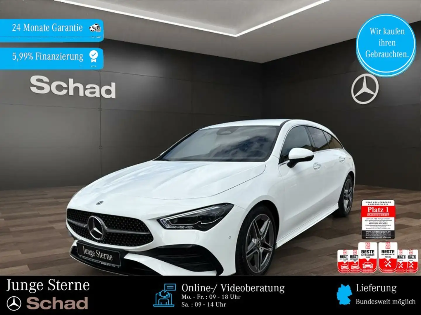 Mercedes-Benz CLA 200 CLA 200 SB AMG+SOUND+MULTIBEAM+AHK+AMBI+KAM+SHZ+ Weiß - 1