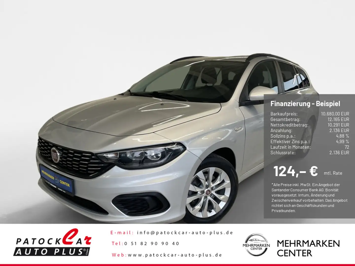 Fiat Tipo 1.4 Easy AHK - Navi - Alu Silber - 1