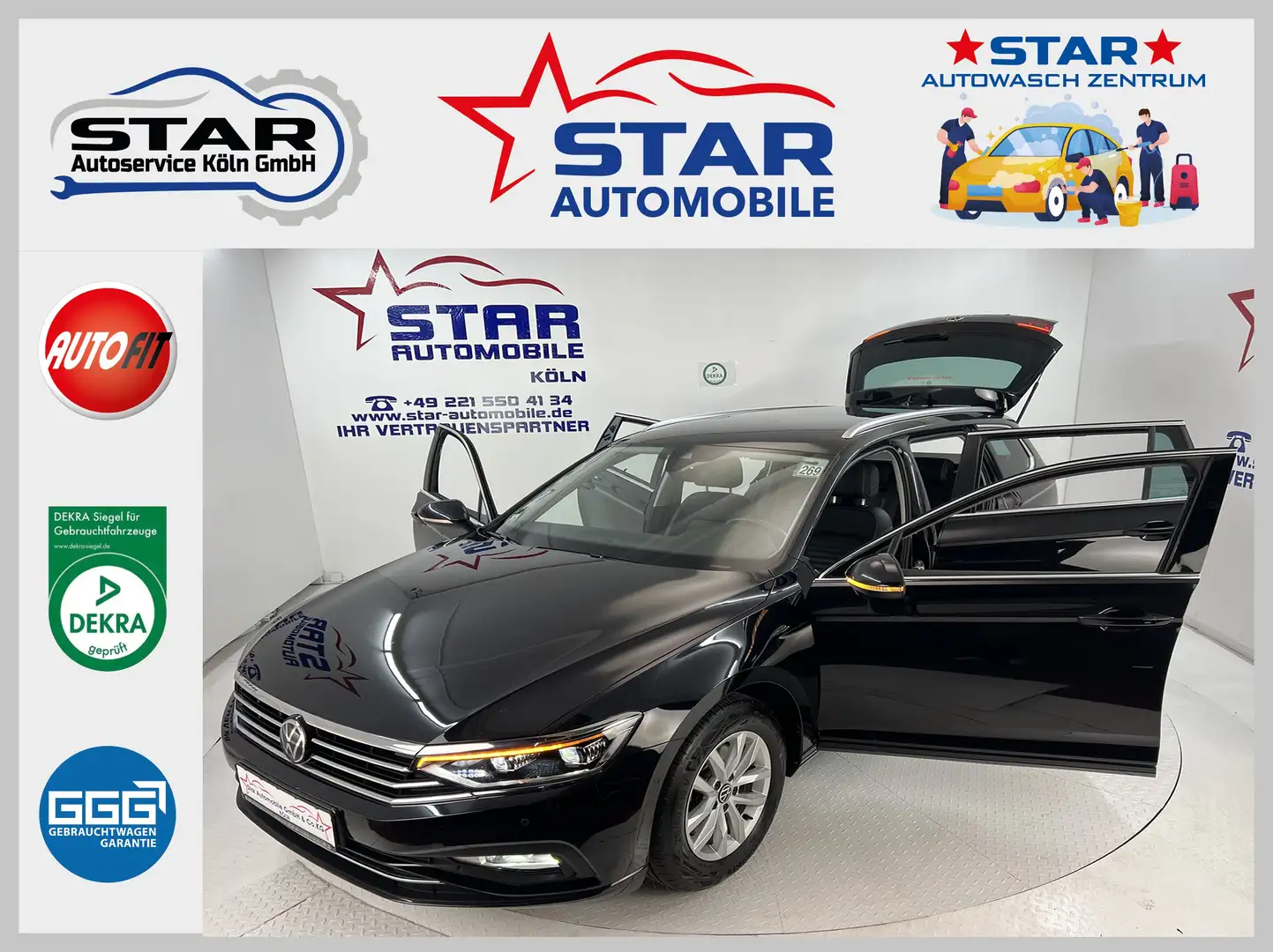 Volkswagen Passat Variant Business*2,0TDI-110KW*NAVI*AHK*Matrix-LED*TEMP*E6d Schwarz - 1