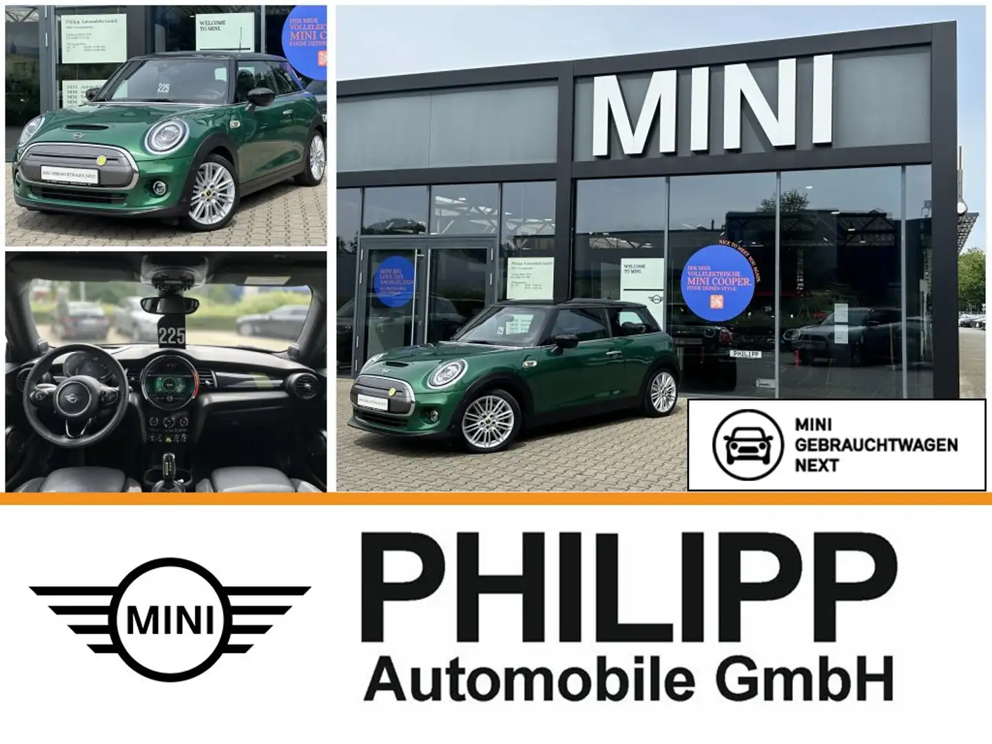 MINI Cooper SE CarPlay HUD h&k DAB Rfk Sportsitz Shz Grün - 1