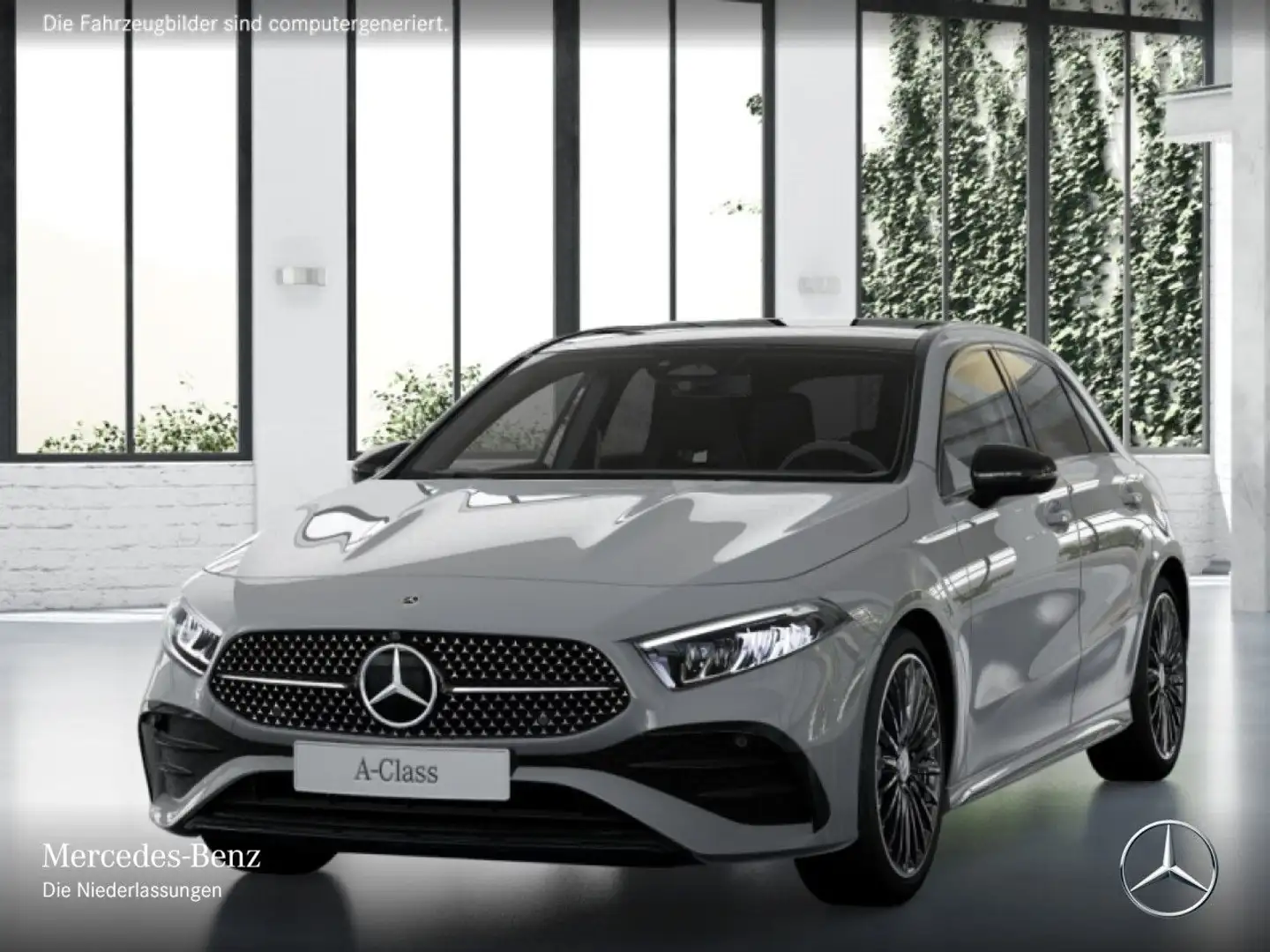 Mercedes-Benz A 200 AMG+NIGHT+PANO+360°+AHK+LED+TOTW+7G Gris - 2