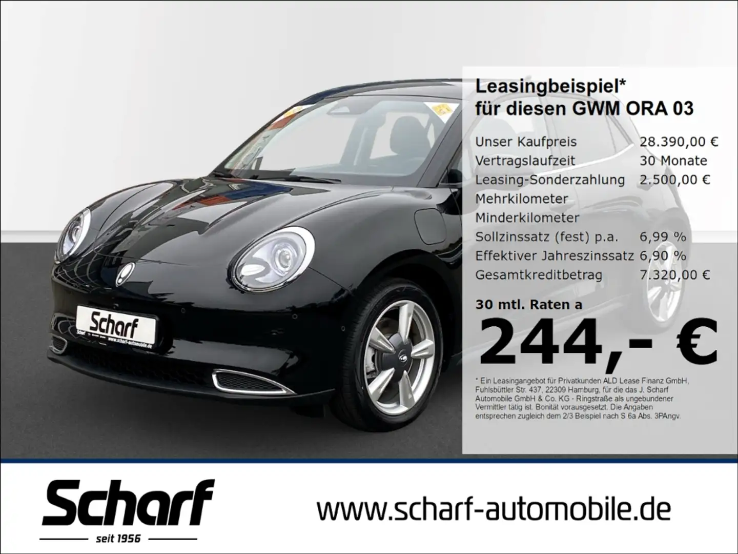GWM ORA 03 400 PRO Plus * NAVI Panorama SHZ LHZ PDC DAB LM Zwart - 1