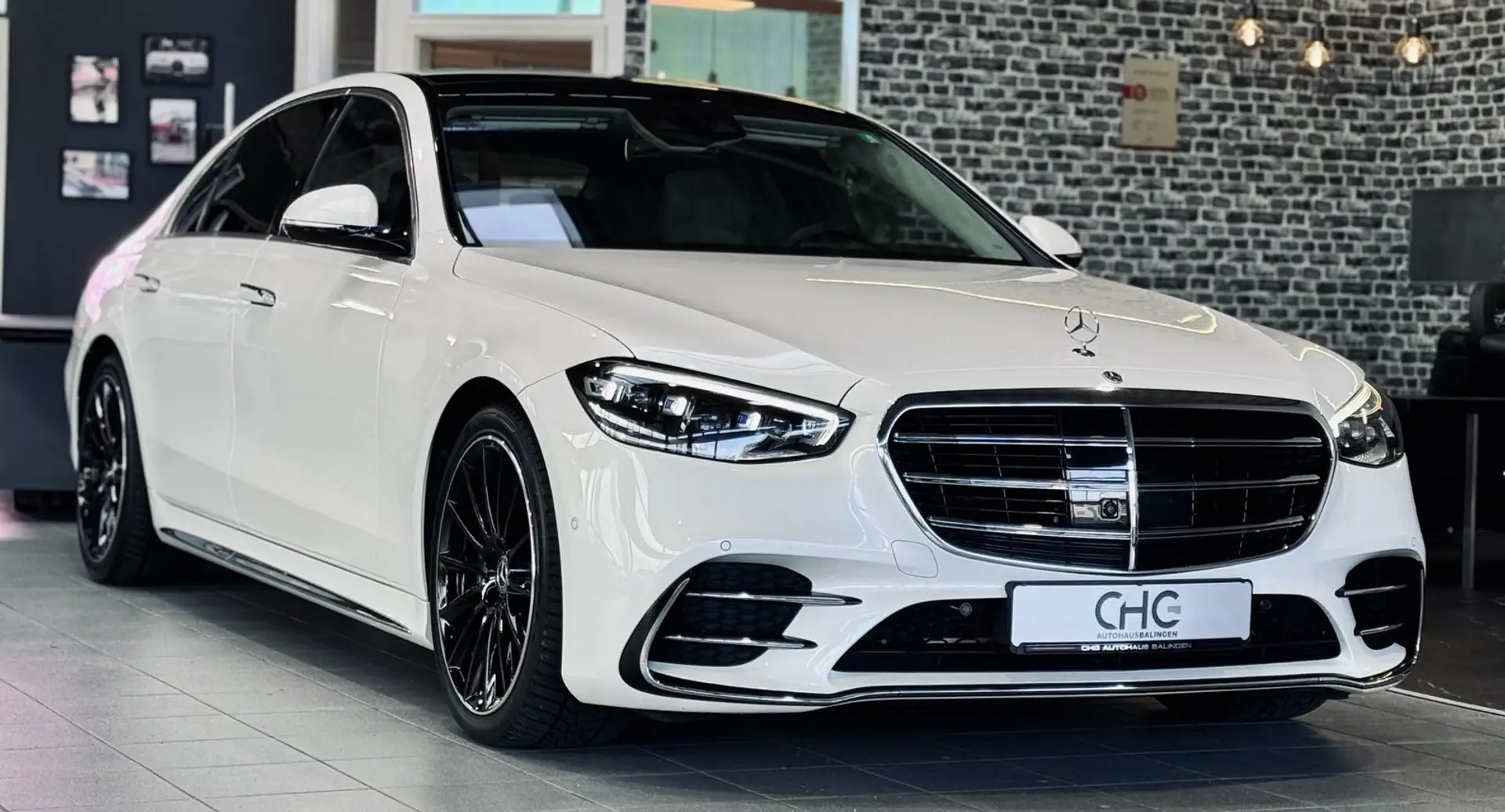 Mercedes-Benz S 580 e L AMG Chauffeur 100% VOLL* Blanc - 1