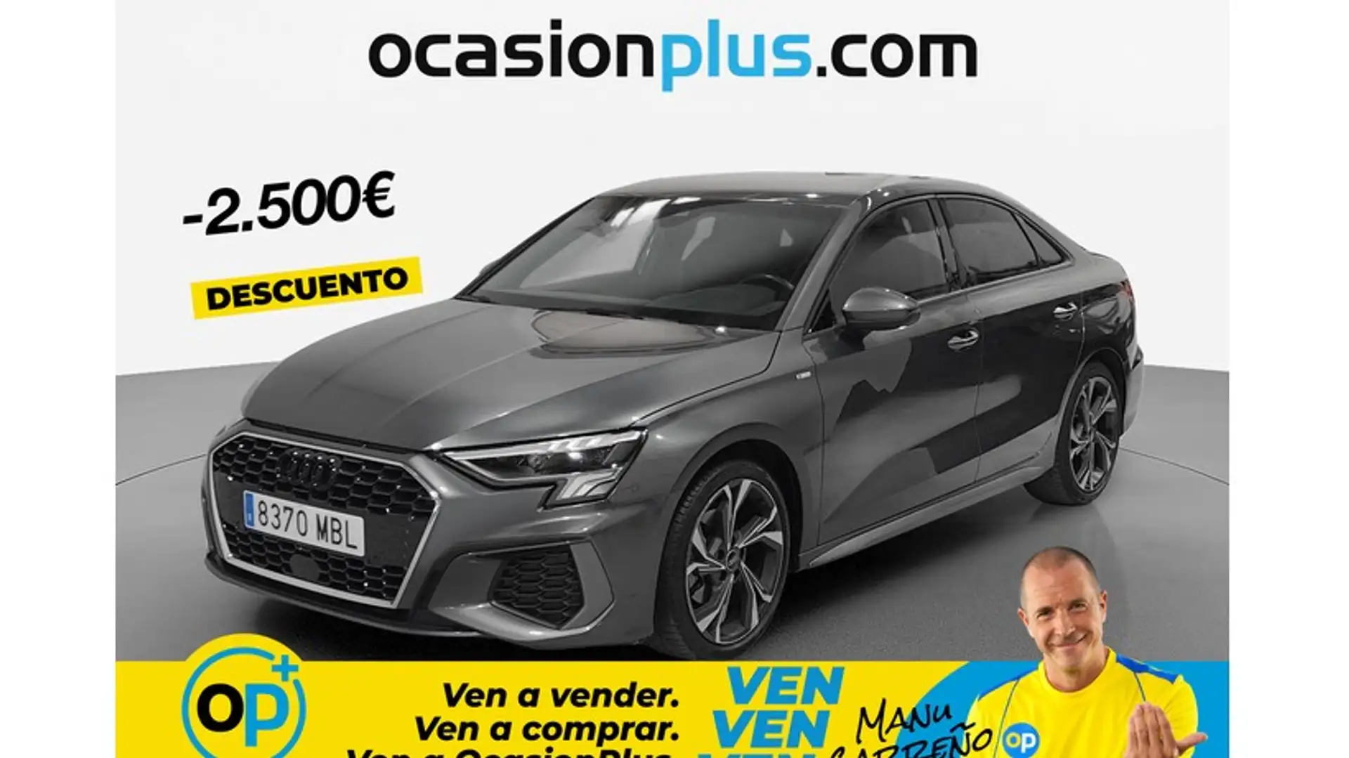 Audi A3 Sedán 35TDI S line Stronic Gris - 1