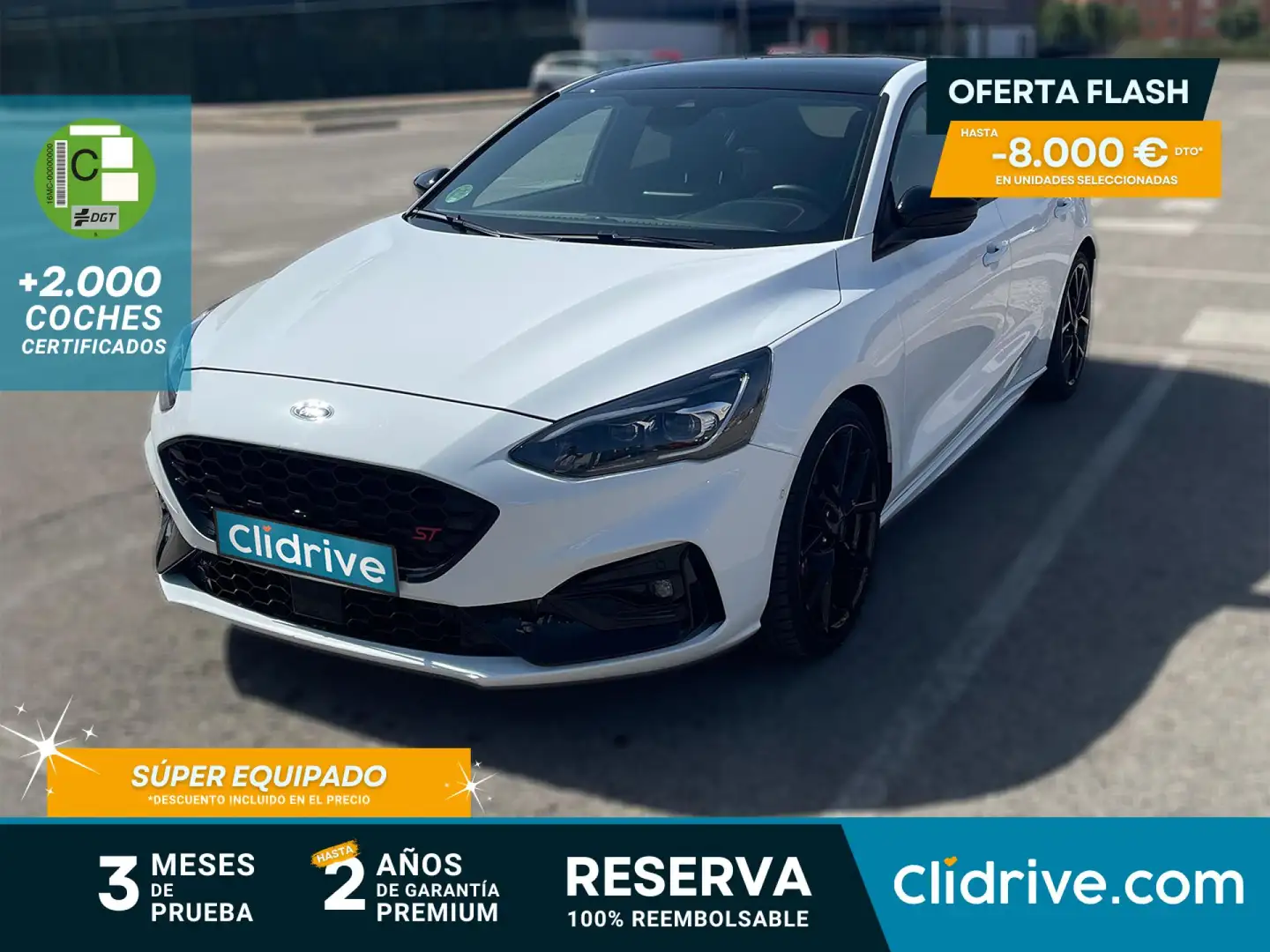 Ford Focus 2.3 Ecoboost ST 3 Blanc - 1