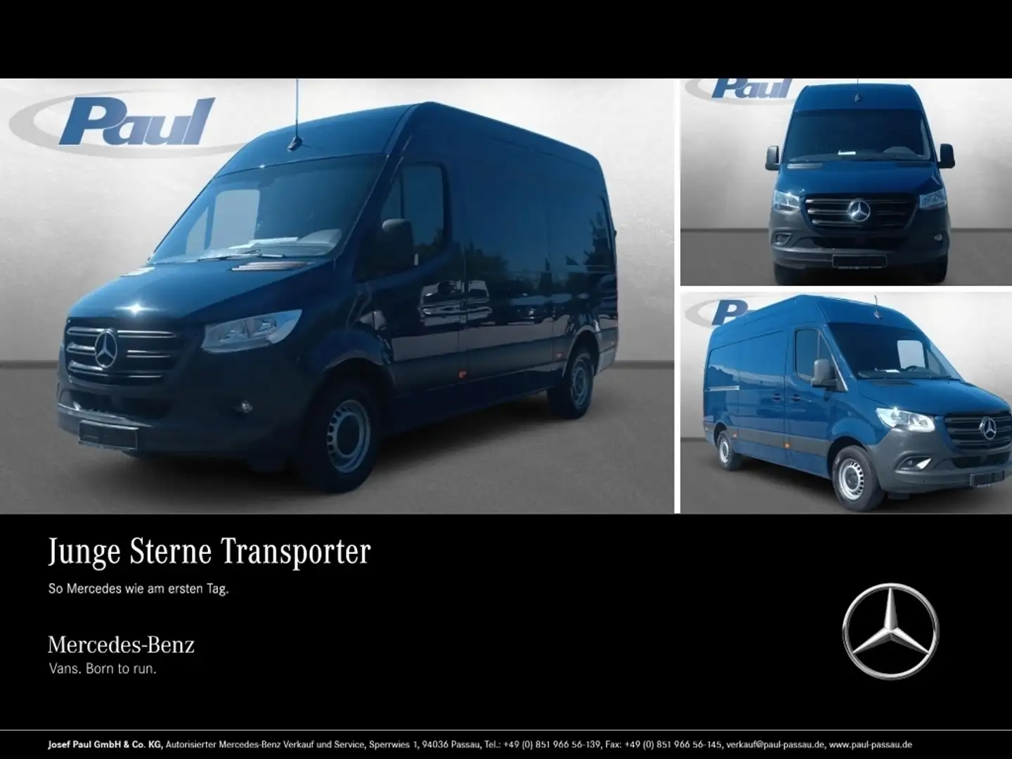 Mercedes-Benz Sprinter 317 KA L2/H2 AHK3,5+Klima+360°Kamera+Navi Bleu - 1