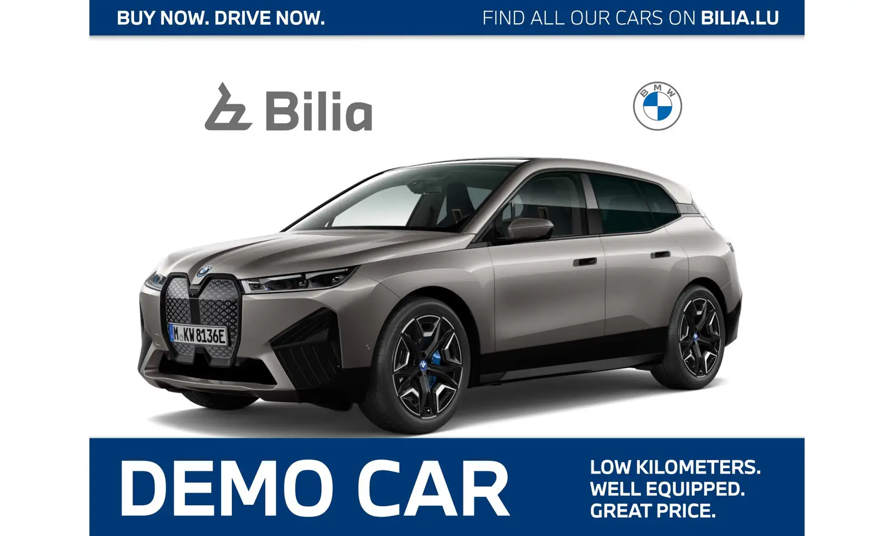 BMW iX xDrive50   Sportpaket Head-Up HK HiFi DAB Gris - 1