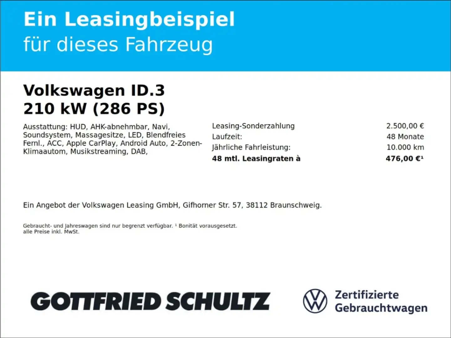Volkswagen ID.3 GTX 79 kWh CCS NAVI EPH ACC LED APP Roşu - 2
