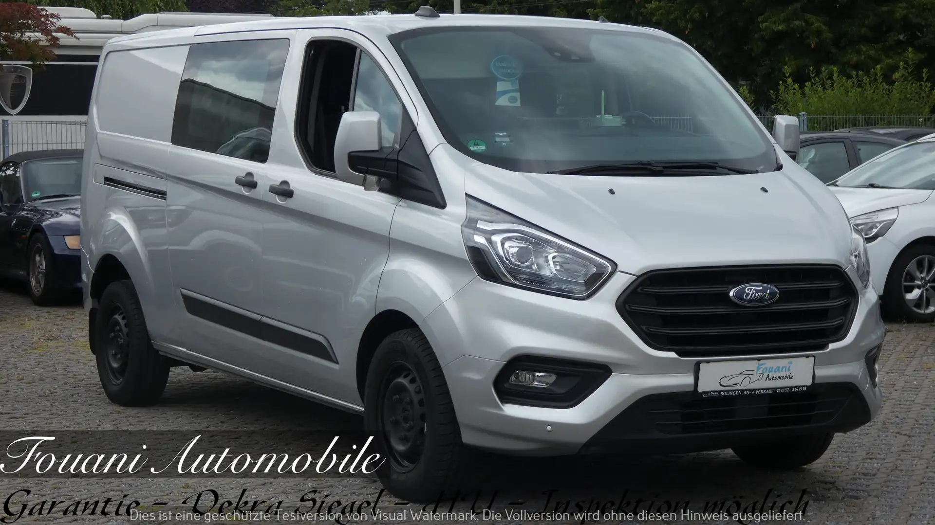 Ford Transit Custom 320 L2 Trend 1.Hand Scheckheft 6-Sitzer Klima Silber - 1