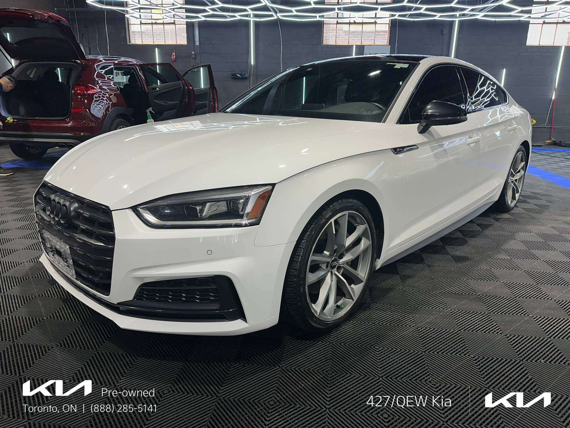 White 2019 Audi A5 Sportback Sedan 7-Speed Automatic