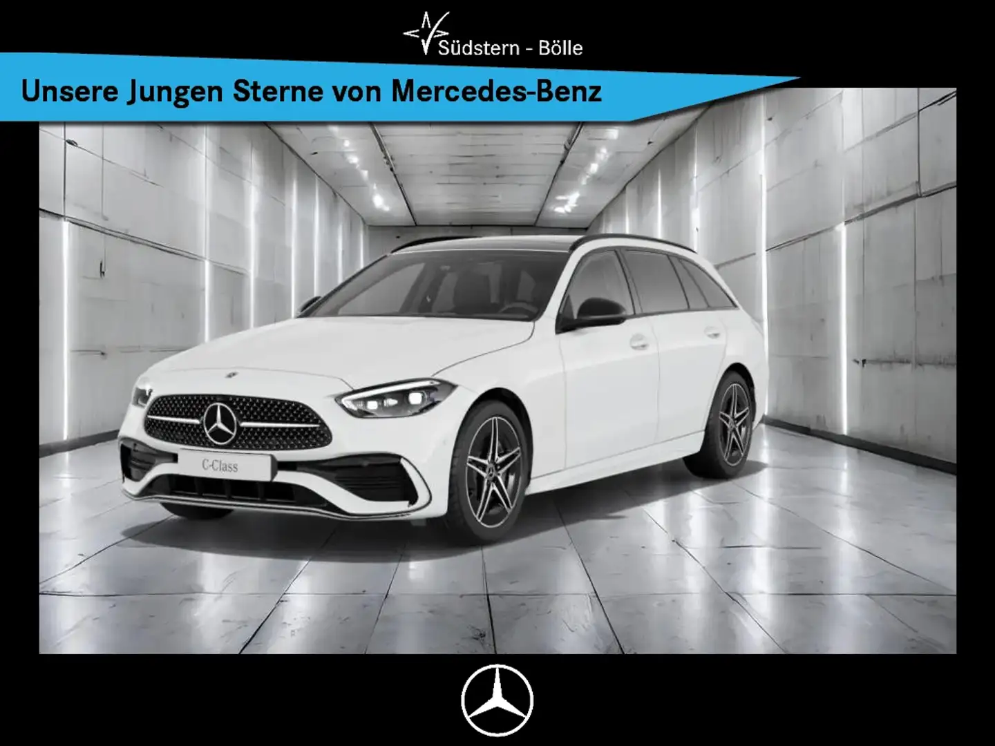 Mercedes-Benz C 220 d 4M T AMG+AHK+DIGI-LIGHT+PANO+360°KAM Blanc - 1