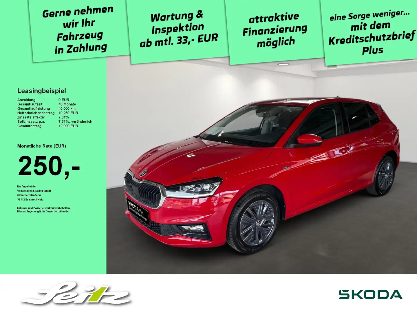 Skoda Fabia 1.0 TSI Drive *LED*KAMERA*SITZH* Rouge - 1