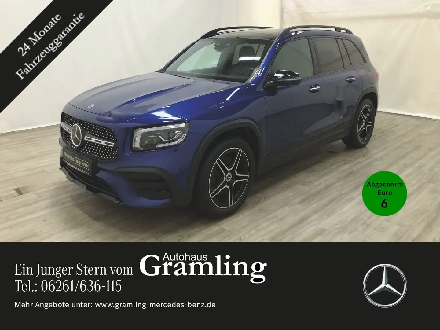 Mercedes-Benz GLB 250 4M AMG NIGHT*Distr*Pano*AHK*360°*7-Sitze Blau - 1