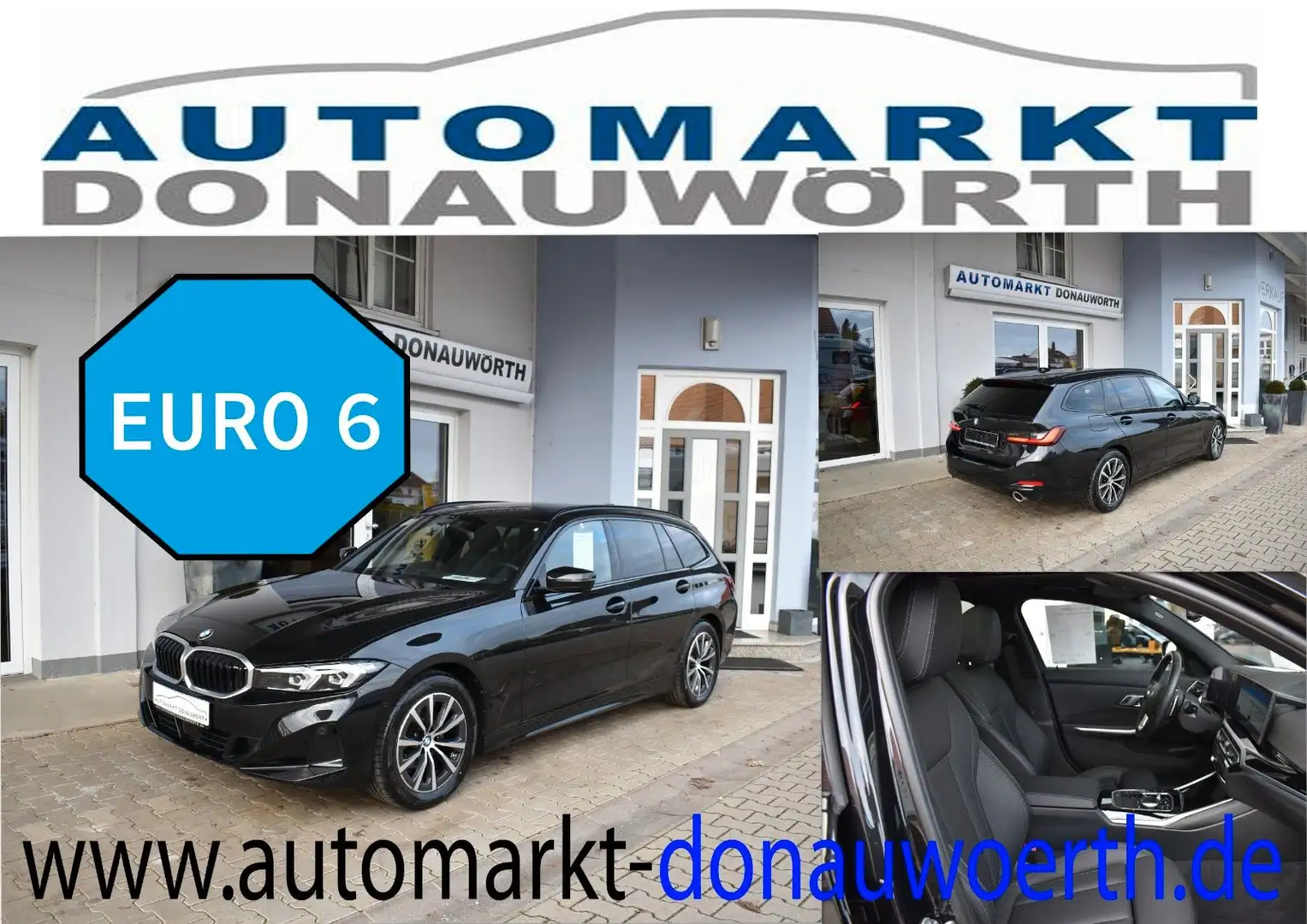 BMW 320 d Touring Aut. PanoDach AbstandsGRA Navi Schwarz - 1