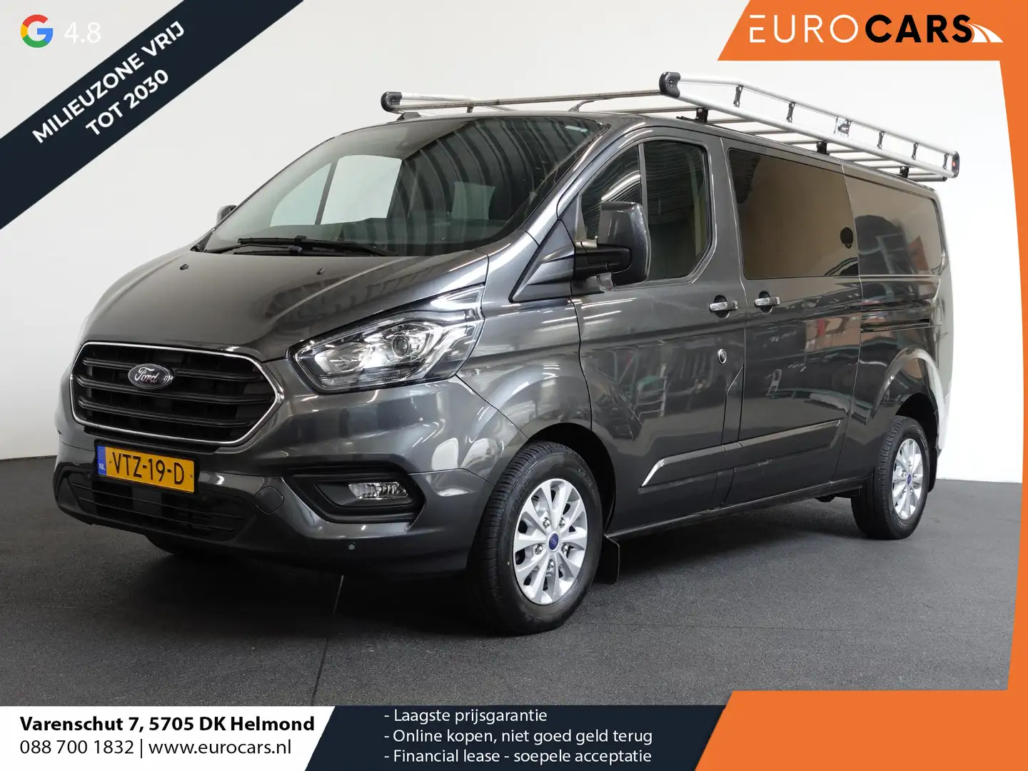 Ford Transit Custom L2H1 Limited Dubbele Cabine Automaat Navigatie Air Gris - 1