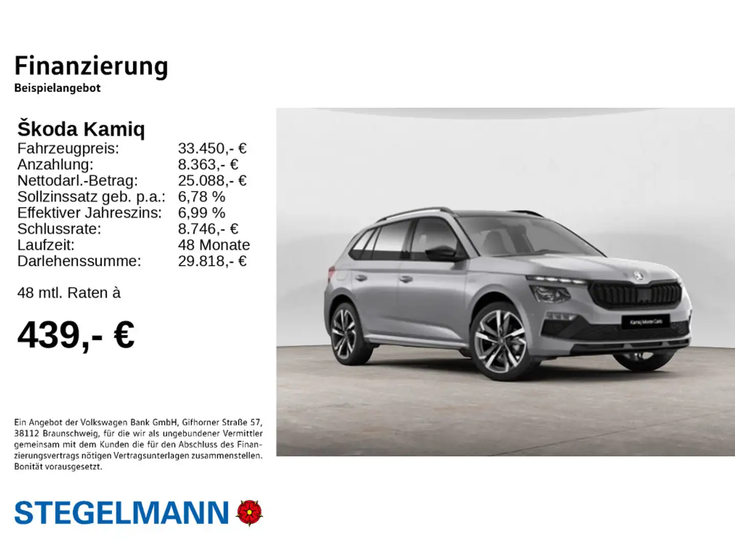 Skoda Kamiq 1.5 TSI DSG Monte Carlo Glasdach*Matrix*AH Silber - 2