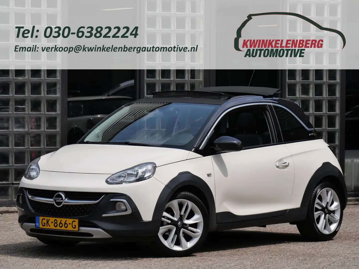 Opel Adam 1.0T ROCKS/ VOUWDAK/ BLACK PACK/ ADAM PACKAGE Weiß - 1