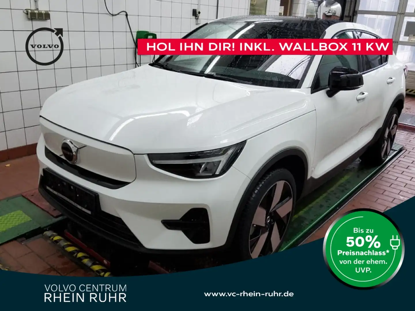 Volvo C40 PURE ELECTRIC AWD  Plus +LEDER+WINTERPAK+DAB Weiß - 1
