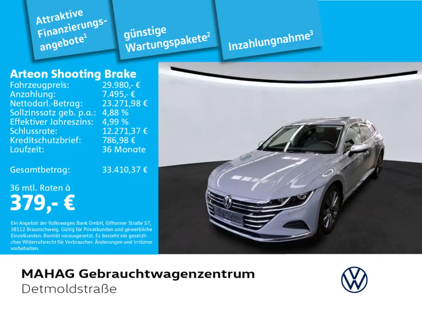 Volkswagen Arteon Elegance 2.0 TSI LED Navi Grau - 1