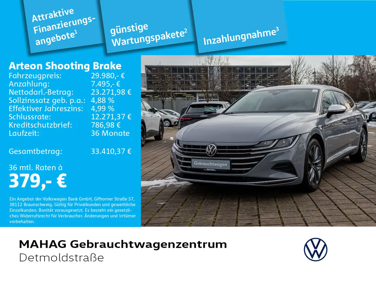 Volkswagen Arteon Elegance 2.0 TSI LED Navi Grau - 1