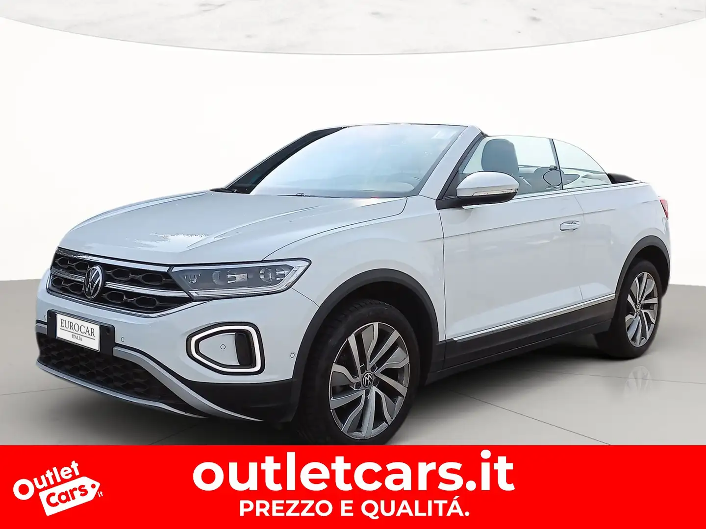 Volkswagen T-Roc cabriolet 1.0 tsi style 110cv Blanc - 1