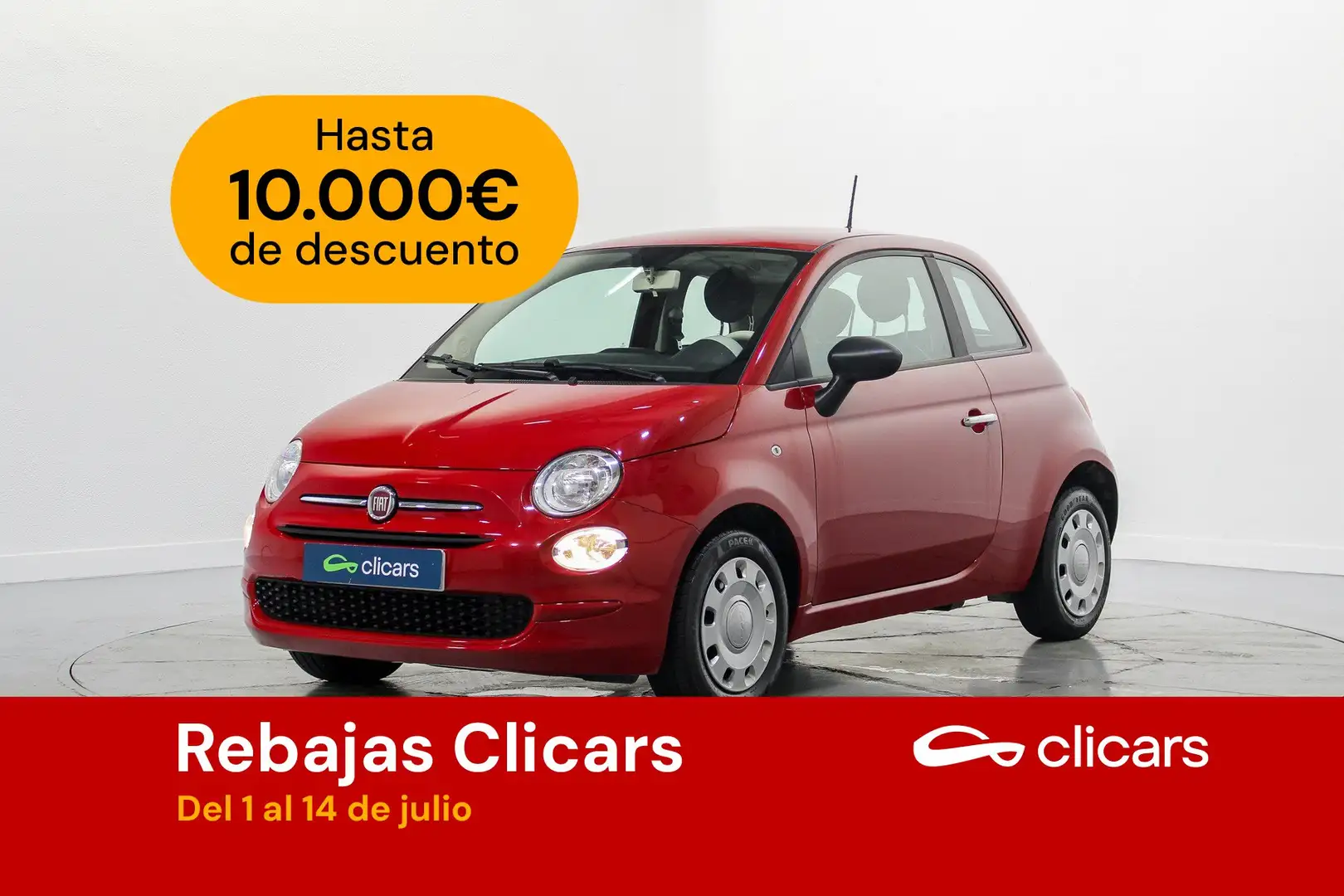 Fiat 500 1.0 Hybrid Cult 52kW Rojo - 1
