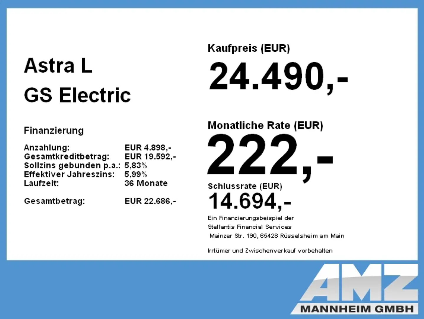 Opel Astra L GS Electric Winterräder inklusive! Bleu - 2
