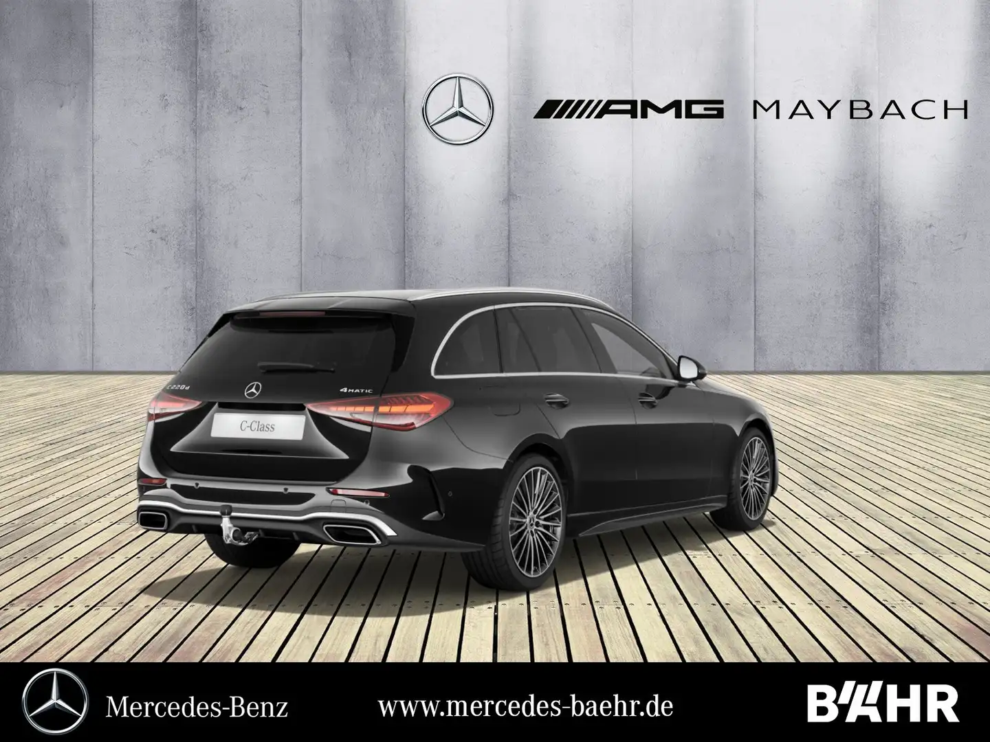 Mercedes-Benz C 220 C 220 d 4M T AMG/Pano/AHK/Distronic/360°/LMR-19" Schwarz - 2