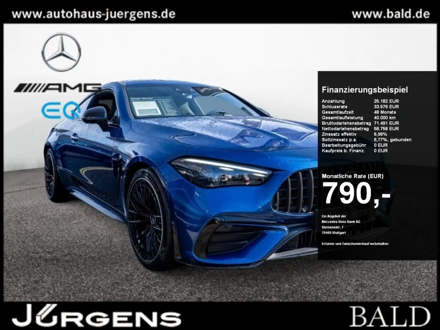 Mercedes-Benz CLE 53 AMG 4M+ Coupé Perf-Sitze/VMax/Distr/20' Azul - 1