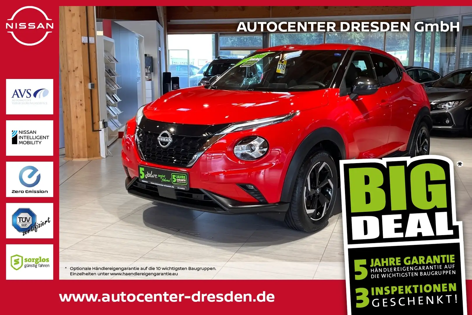 Nissan Juke 1.6 N-Connecta ACC LED KAM WinterP Keyless Rouge - 1