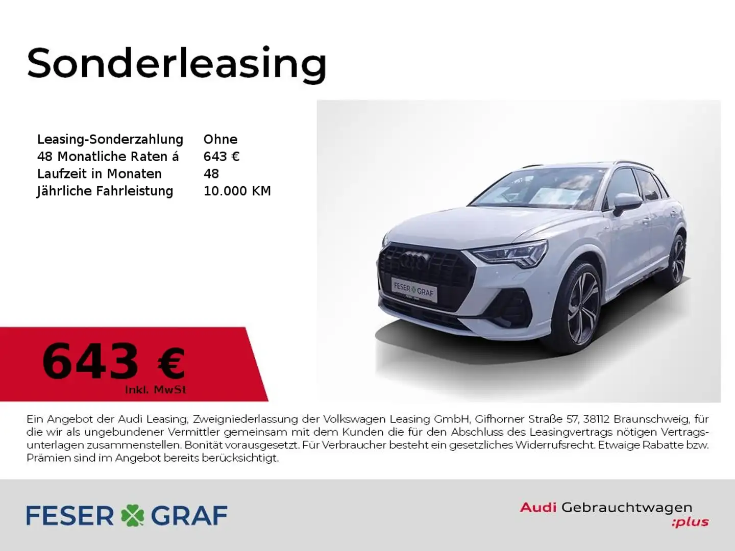 Audi Q3 S line 40 TDI qu. 142kW S tronic AHK Pano Weiß - 1