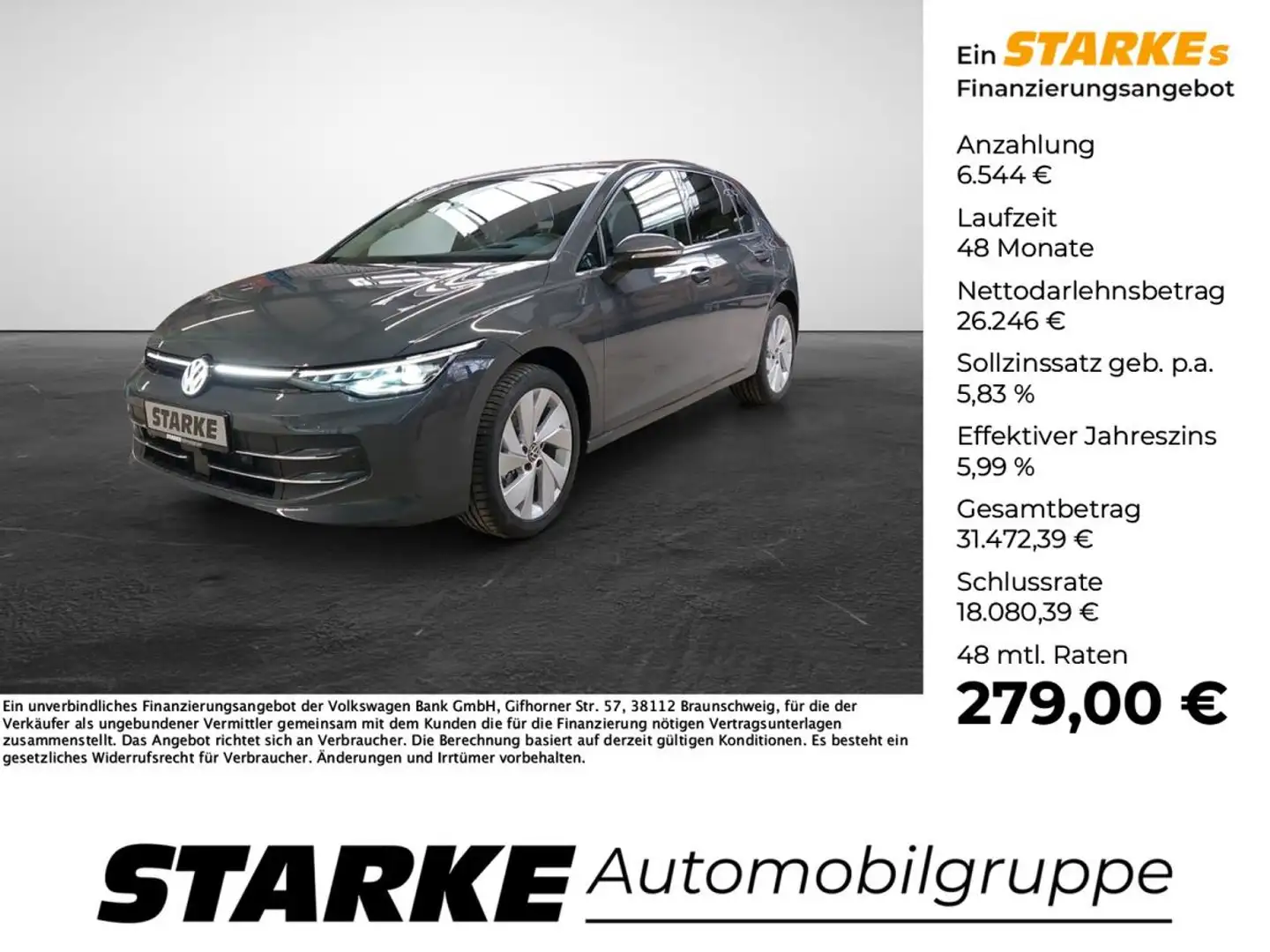 Volkswagen Golf 8 1.5 TSI Style Grau - 1