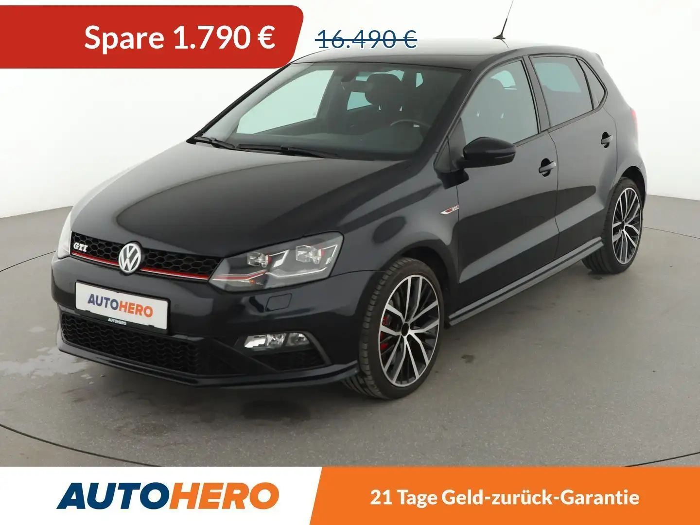 Volkswagen Polo 1.8 TSI GTI BMT Aut.*NAVI*TEMPO*PDC*LED* Schwarz - 1