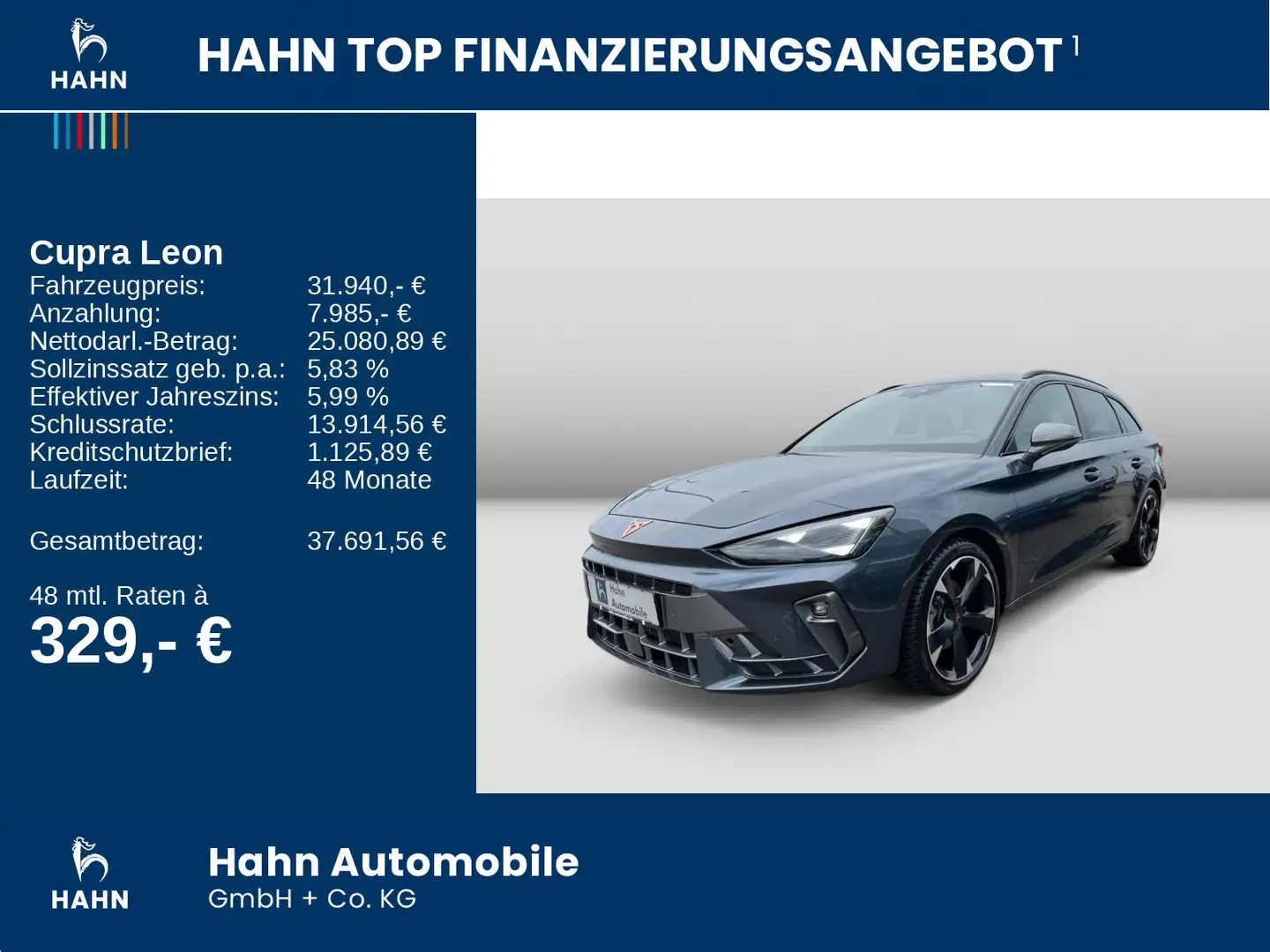 CUPRA Leon Sportstourer 1.5 eTSI DSG Navi LED CAM ACC Grau - 2