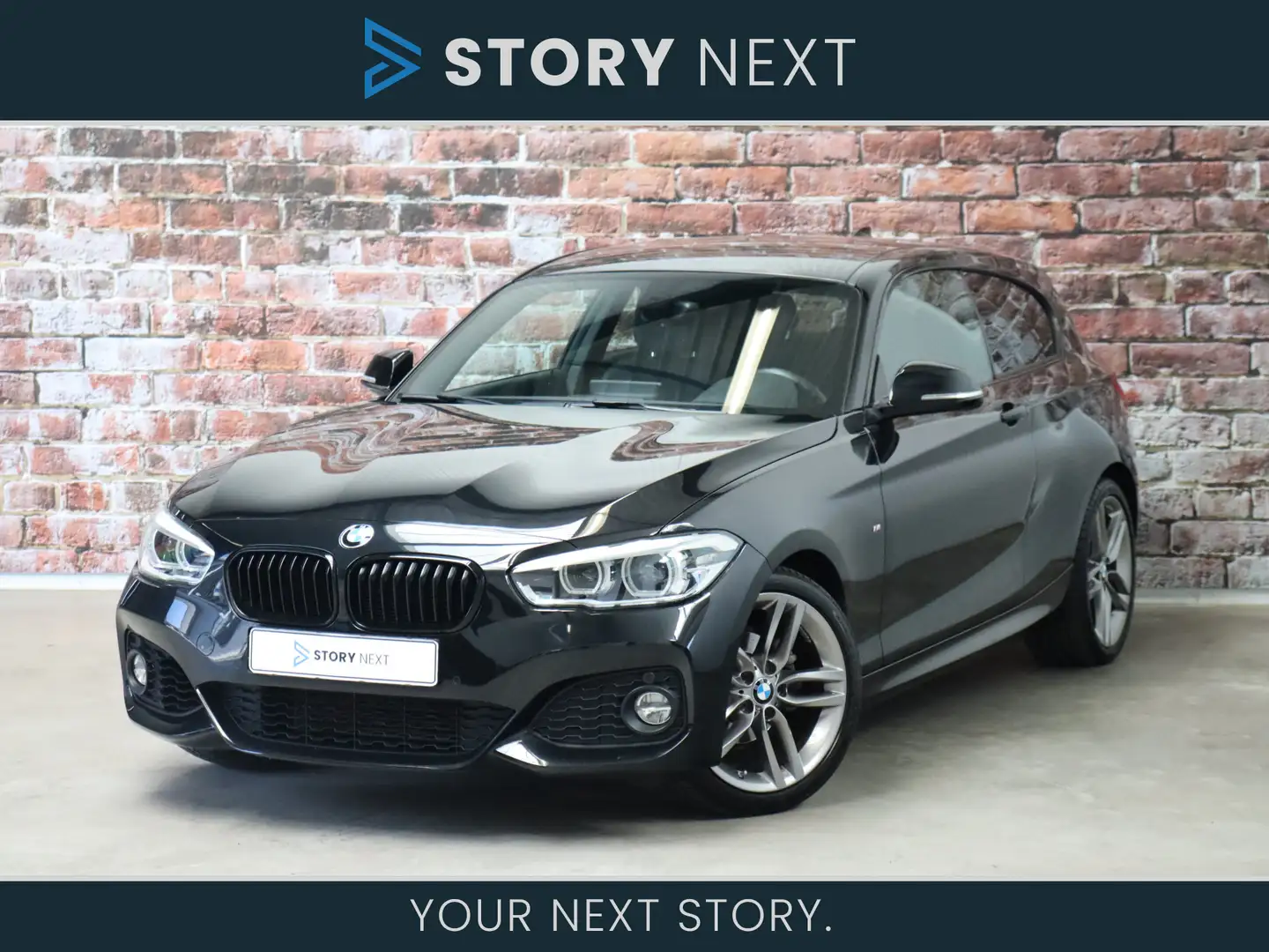 BMW 118 1-serie 118i High Executive M Sport Pakket Automaa Zwart - 1