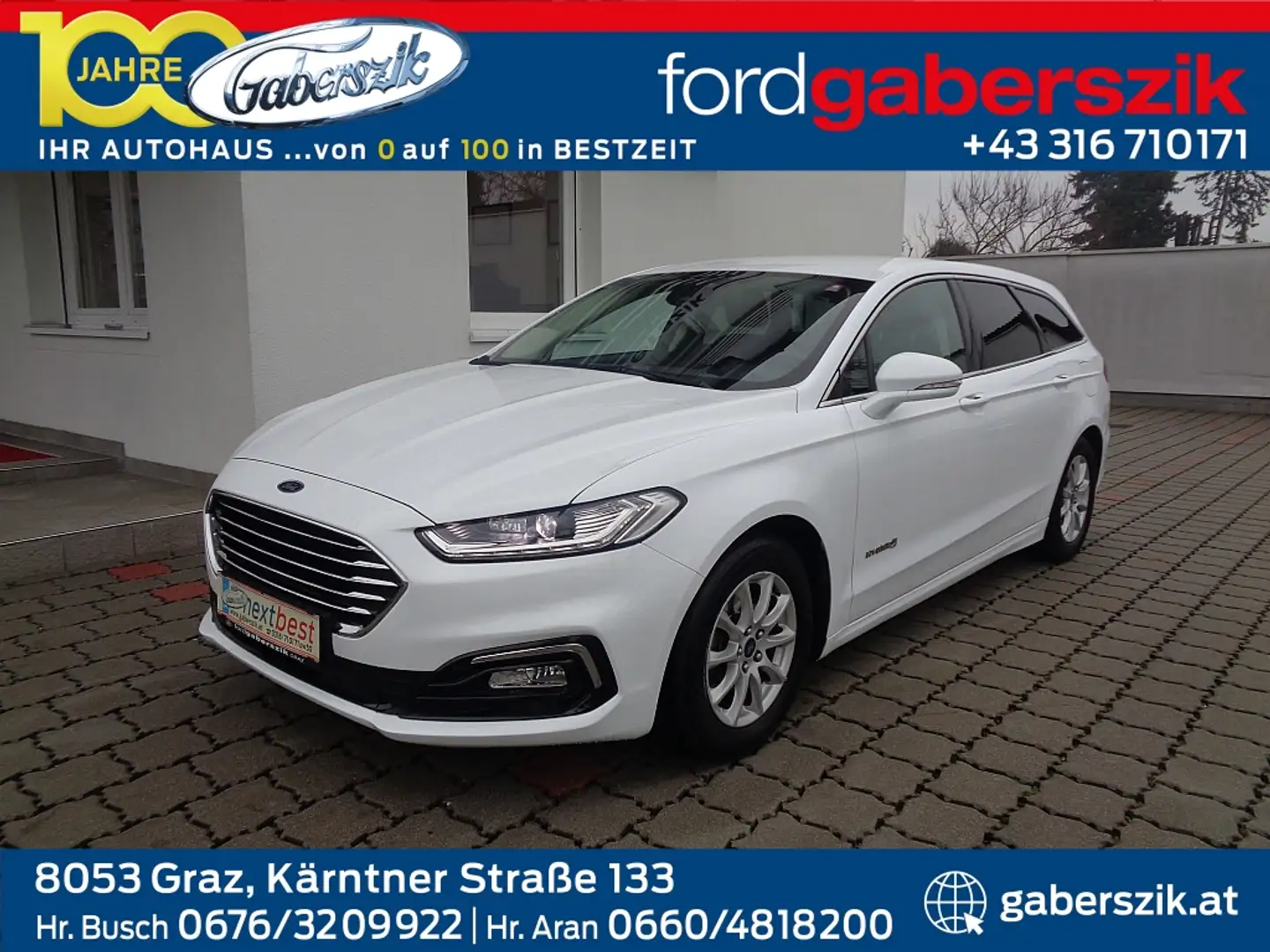 Ford Mondeo Traveller Titanium 2,0 Hybrid Aut. Weiß - 1