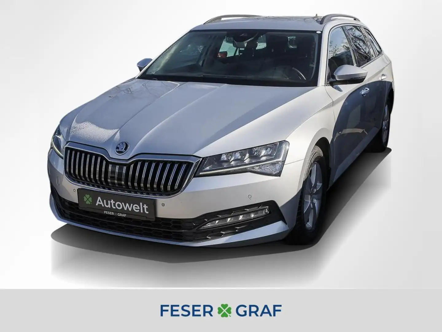 Skoda Superb Combi 2.0 TDI Ambition DSG AHK LED Navi Silber - 1