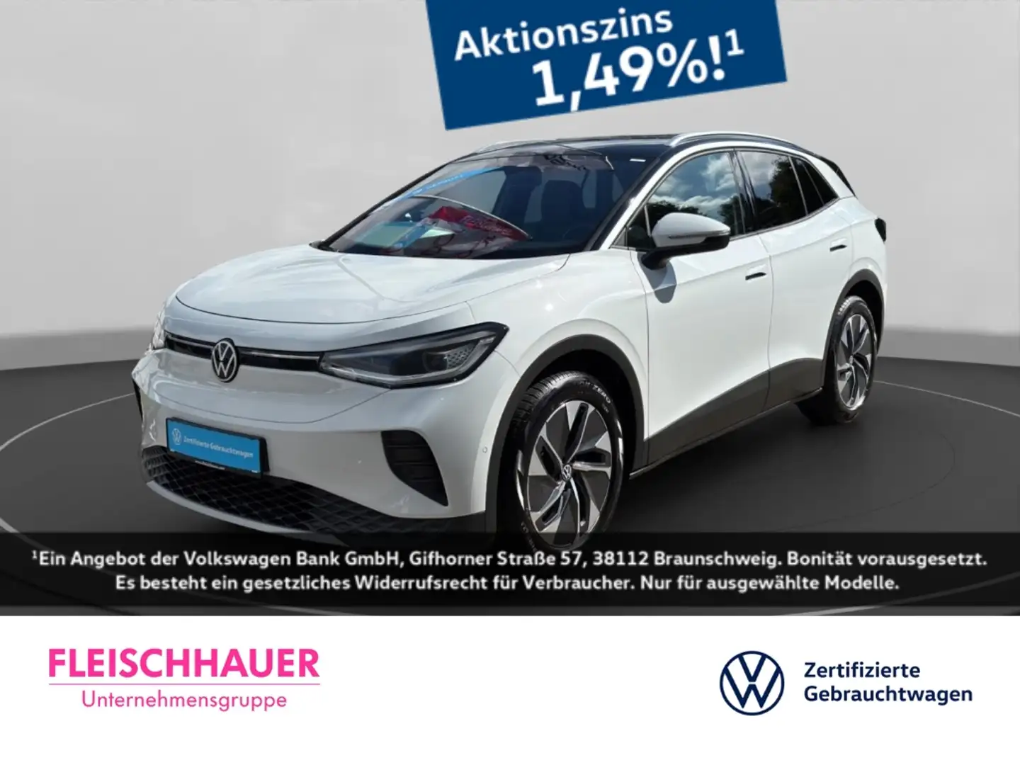 Volkswagen ID.4 Pure electric+NAVI+MATRIX+LED+SHZ+KLIMAAUT Blanc - 1