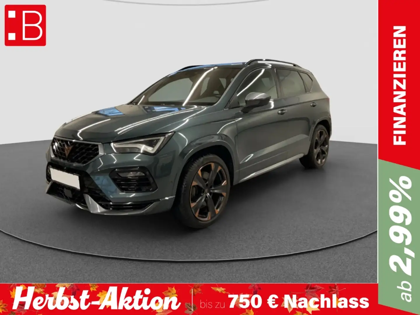 CUPRA Ateca 2.0 TSI DSG 4Dr AB 345EUR AHK PANO BEATS SHZ Grün - 1