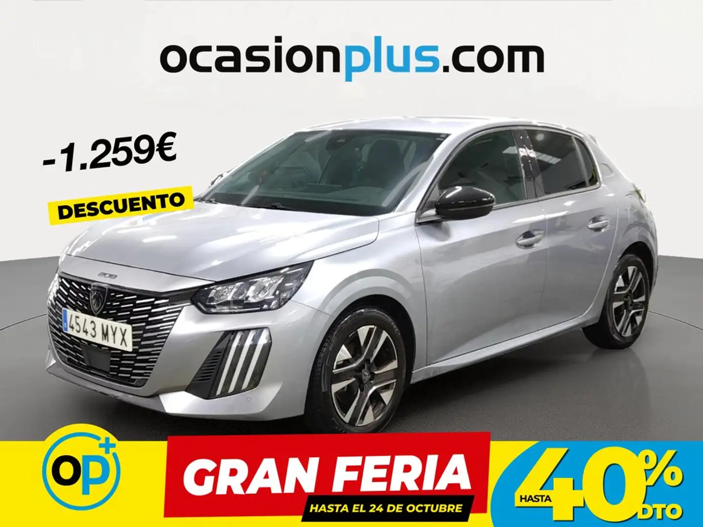 Peugeot 208 1.2 Puretech S&S Allure 100 Gris - 1