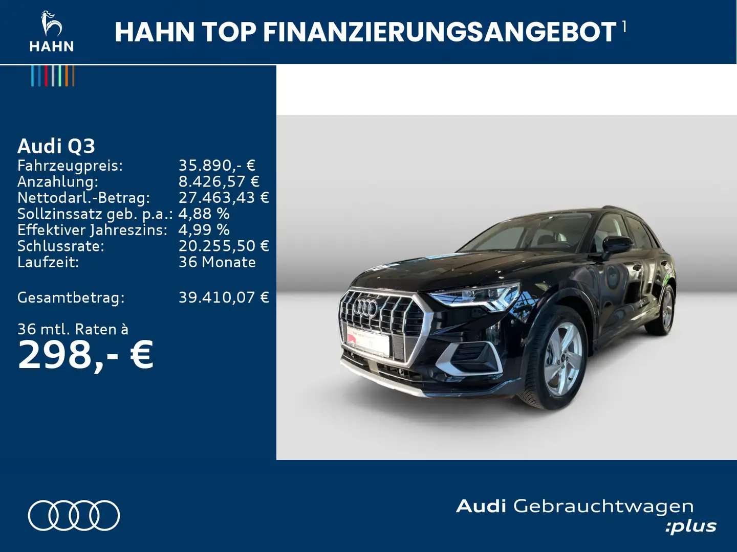 Audi Q3 35TFSI S-tronic advanced Navi AHK LED Virtual Schwarz - 2