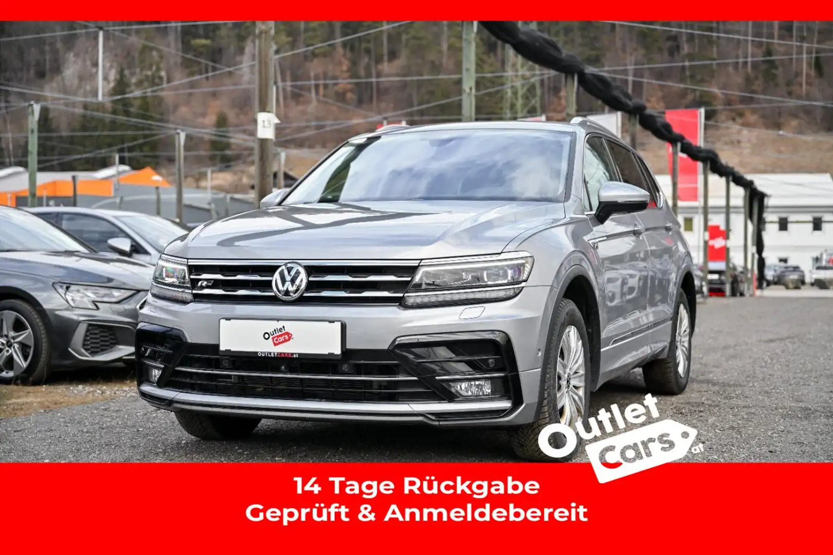 Volkswagen Tiguan Allspace 1.5 TSI R-Line LED+SKY+AHK+LEDER Silber - 1