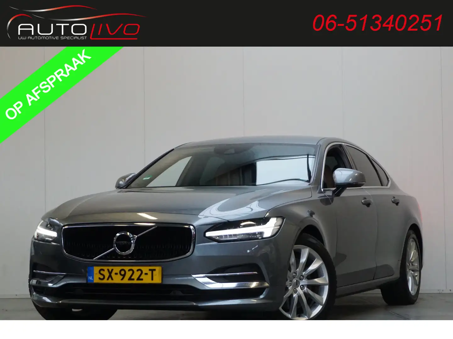 Volvo S90 2.0 T4 Momentum+ 190 PK! LED LEER ADAPTIVE CRUISE Gris - 1