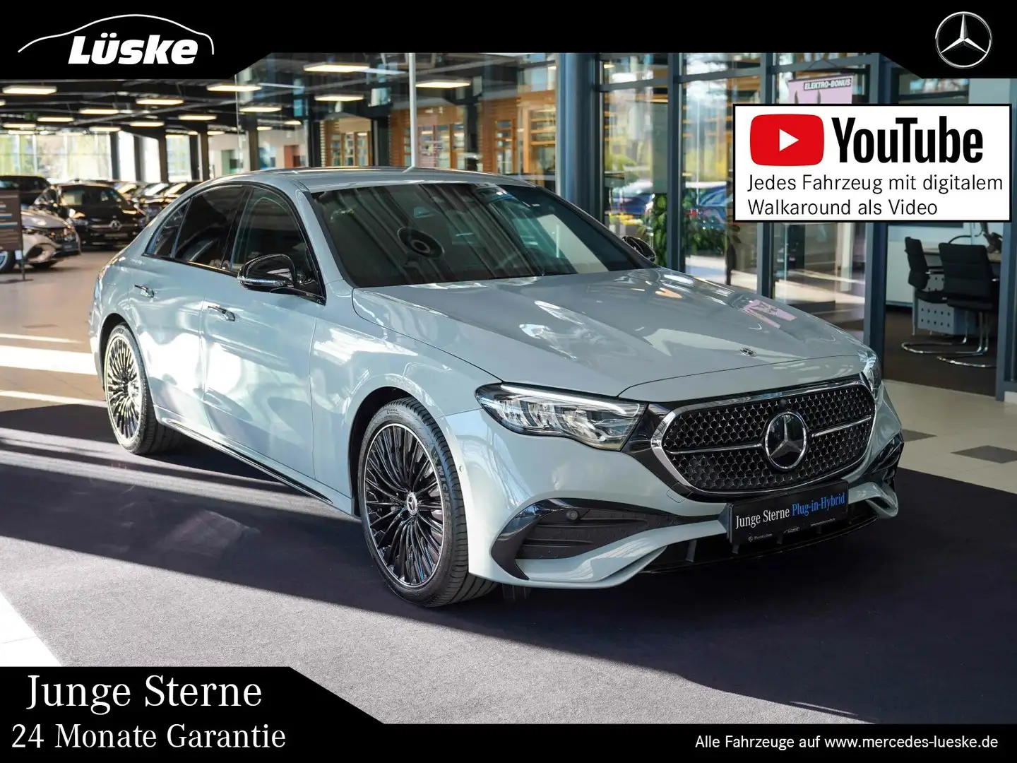 Mercedes-Benz E 300 E 300 de AMG Line Night Leder 20" Hinterachslenk Gris - 1